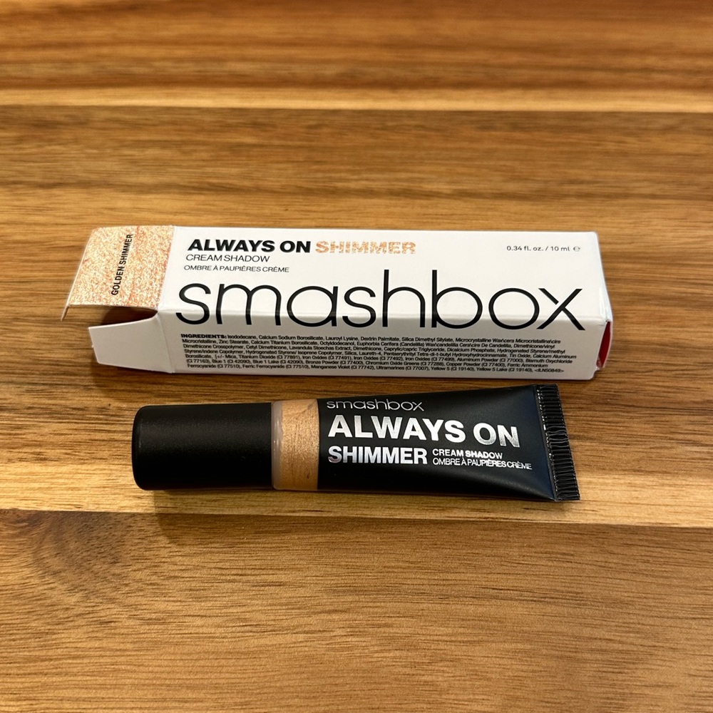 NIB Smashbox Always On Shimmer Cream Eyeshadow, Golden Shimmer